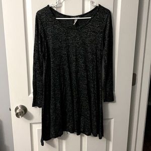 French Atmosphere Black Long Sleeve Blouse Size Large